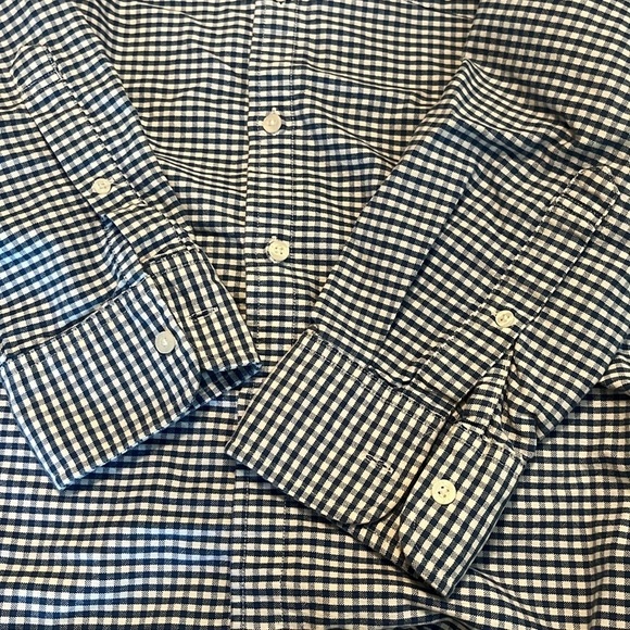 J. Crew Men's Blue Plaid Oxford Slim Fit Long Sleeve Button Down Size L - Picture 9 of 12